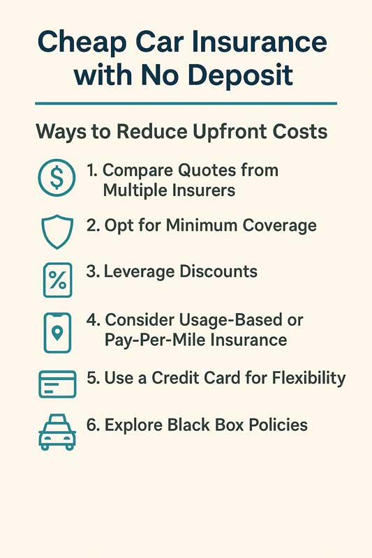 cheap car insurance no deposit infogra