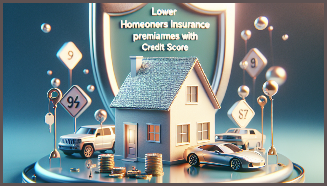 A house with a shield symbolizing homeowners insurance and credit.