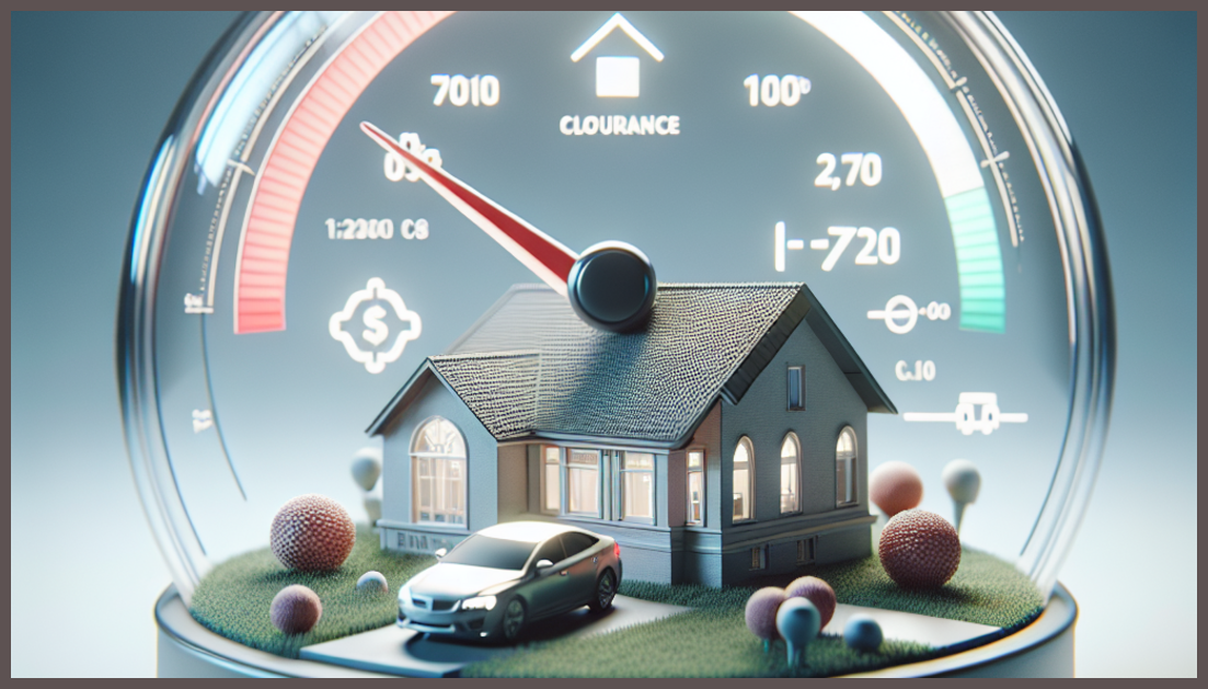 Visual representation of credit score impacting homeowners insurance