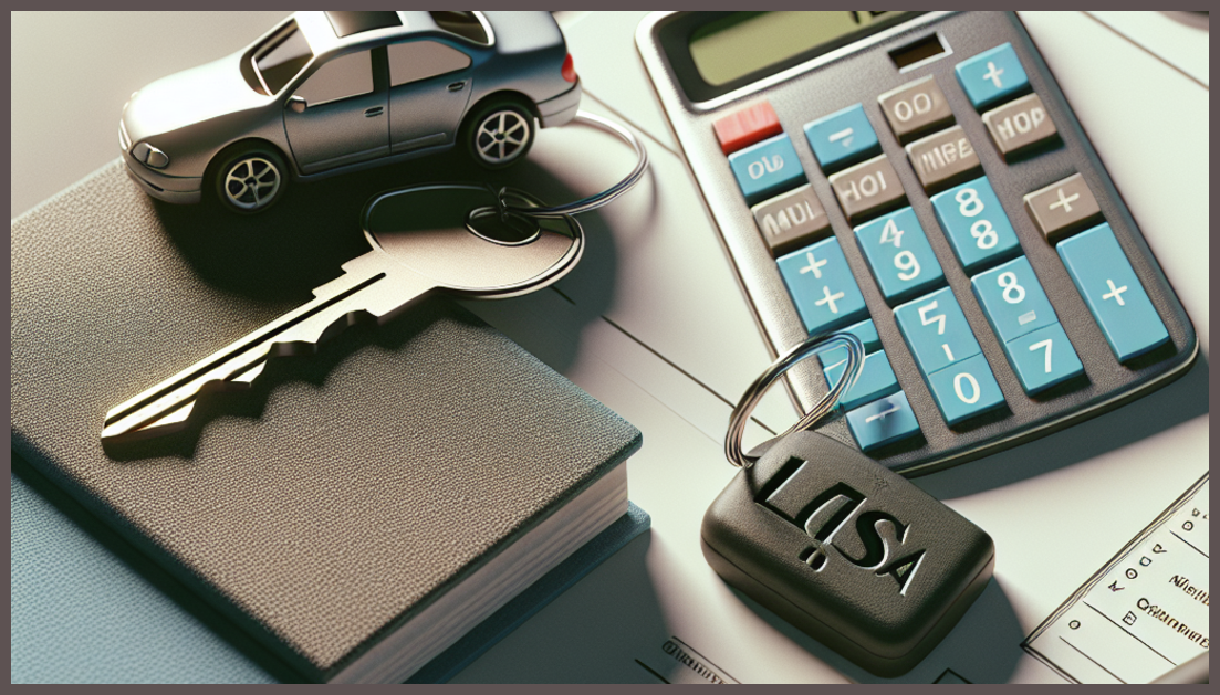 Car insurance discount symbols on a calculator and car keys.