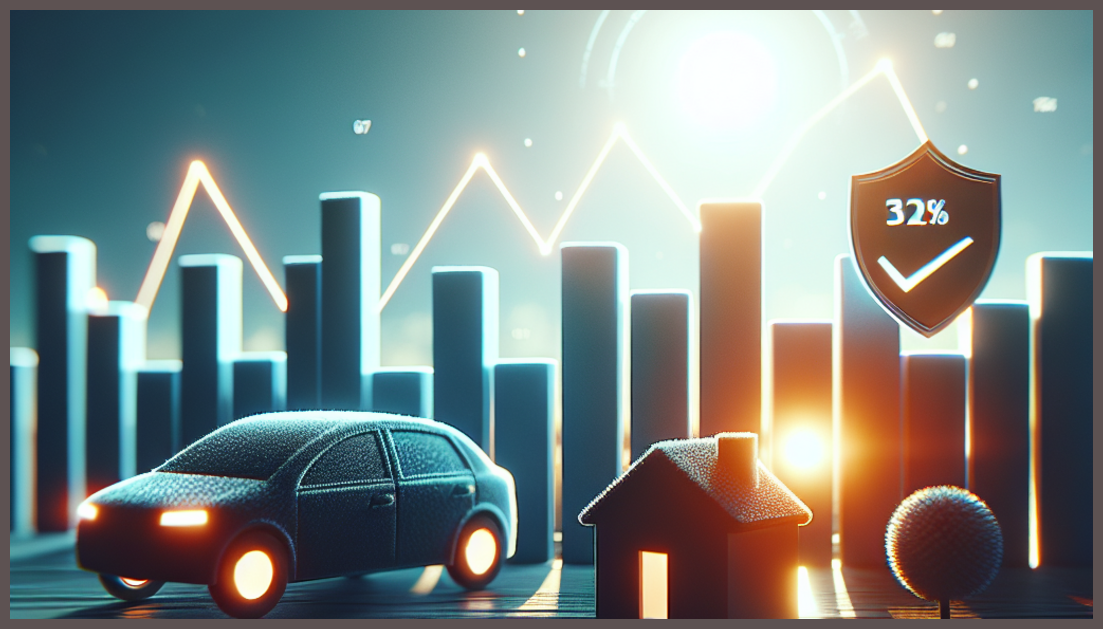 Graph illustrating credit scores affecting homeowners insurance rates.