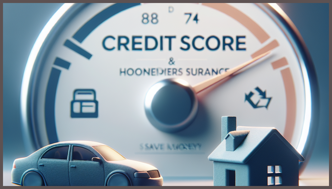 Visual representation of credit score and homeowners insurance connection.